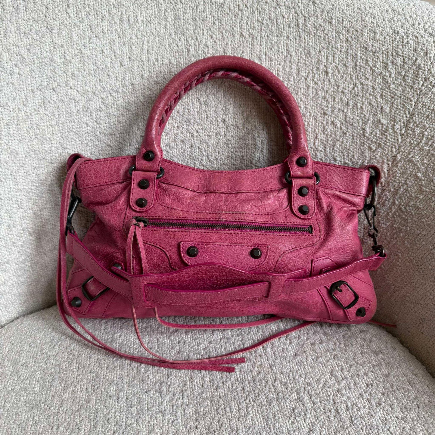 2011 Balenciaga First Pink Leather Handbag