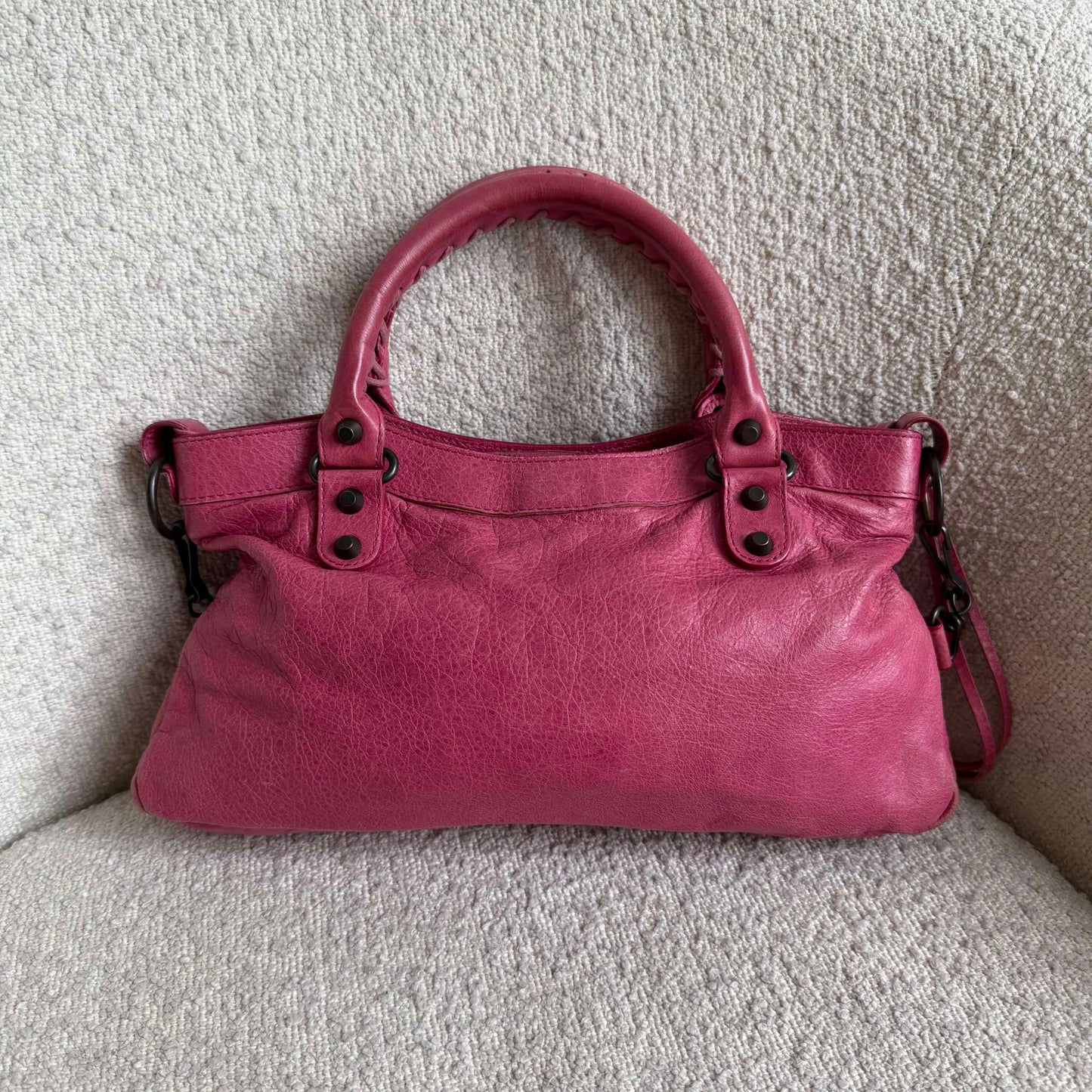 2011 Balenciaga First Pink Leather Handbag