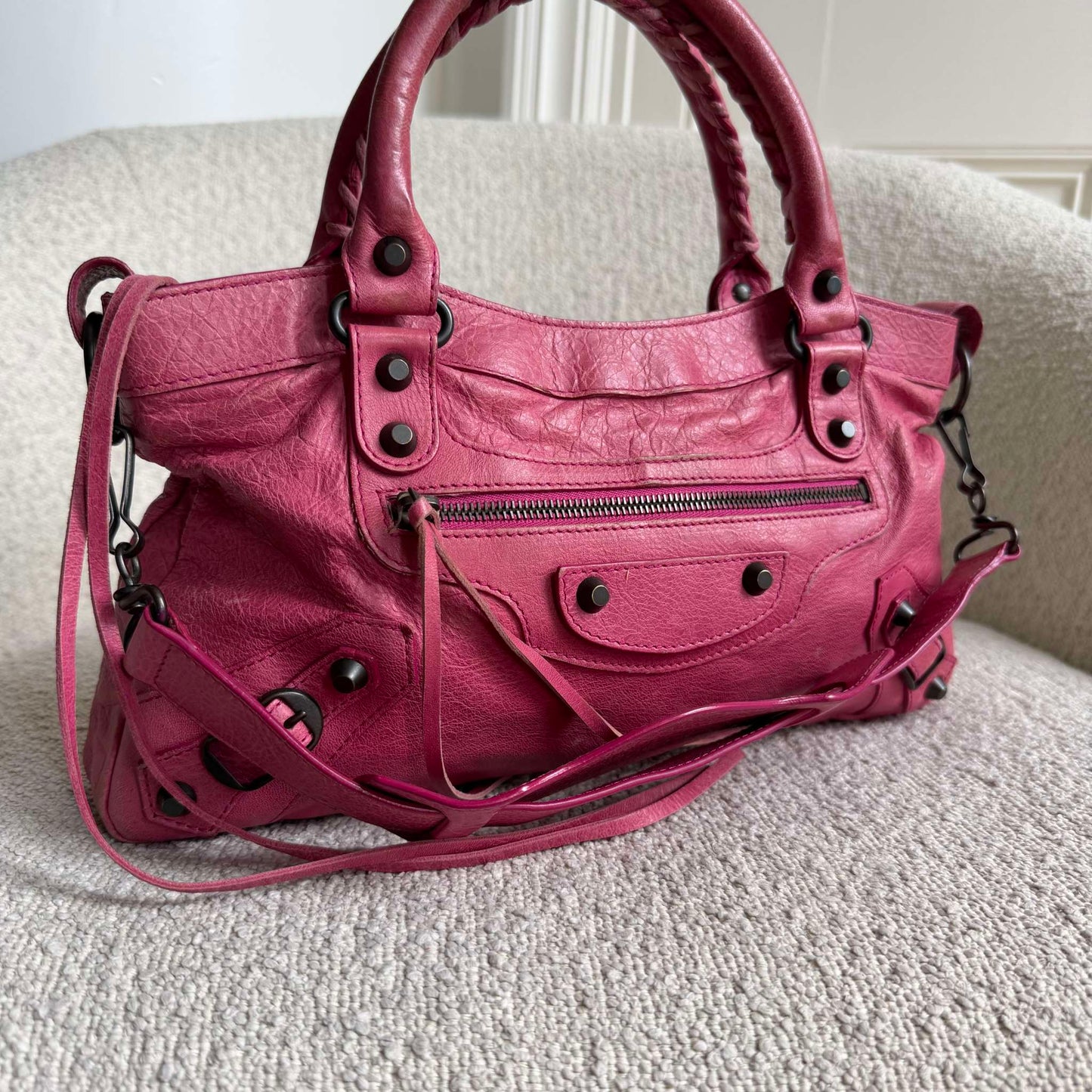 2011 Balenciaga First Pink Leather Handbag