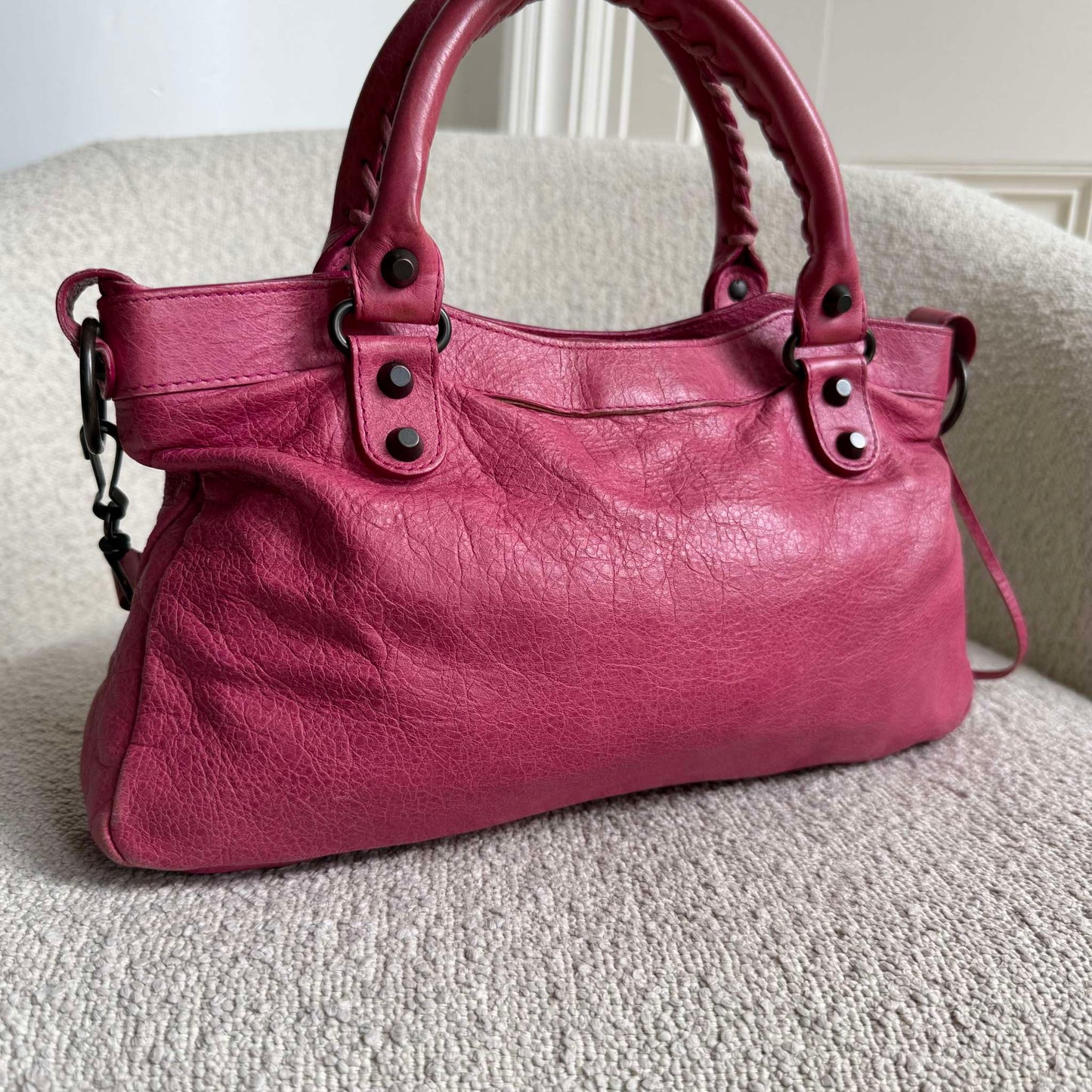 2011 Balenciaga First Pink Leather Handbag