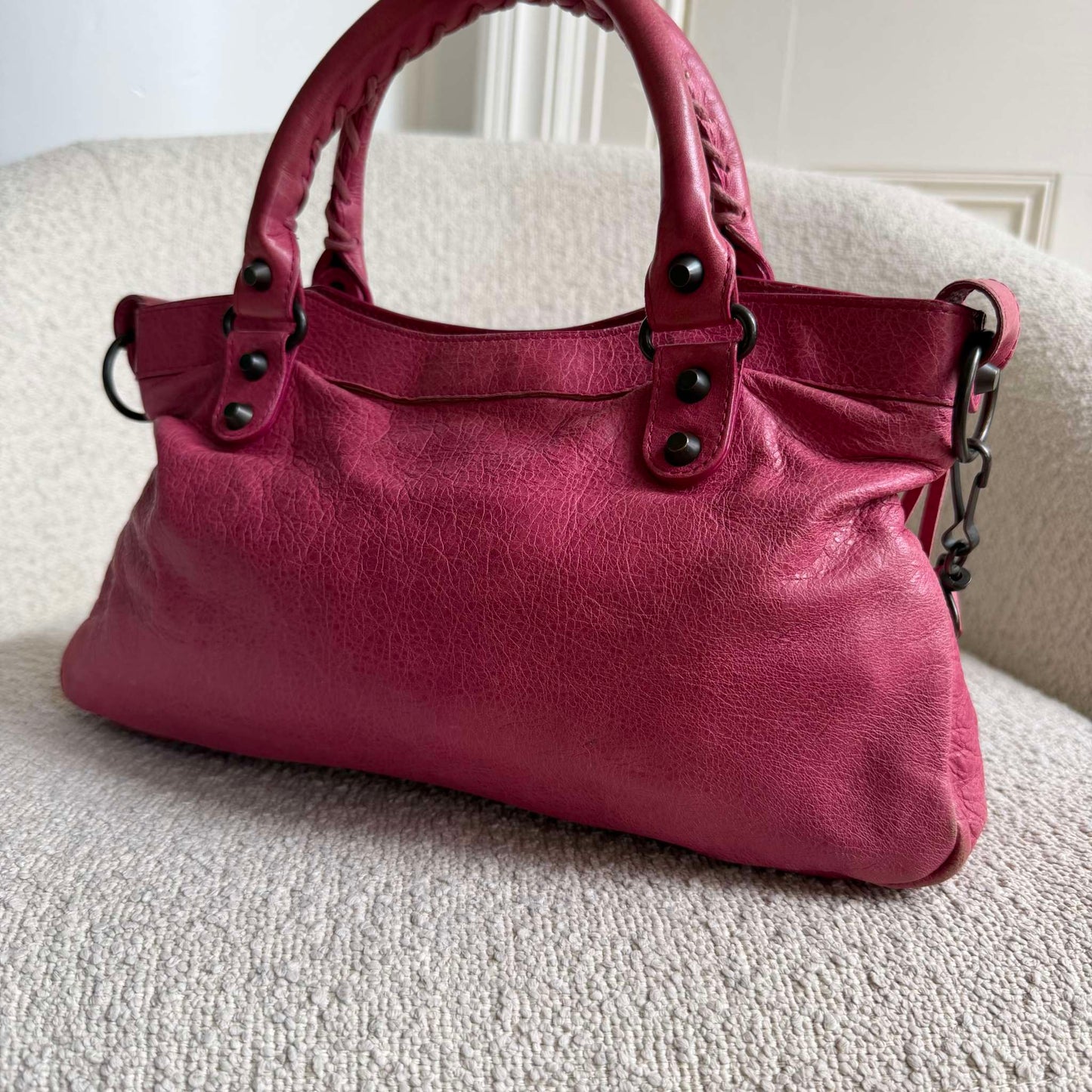2011 Balenciaga First Pink Leather Handbag