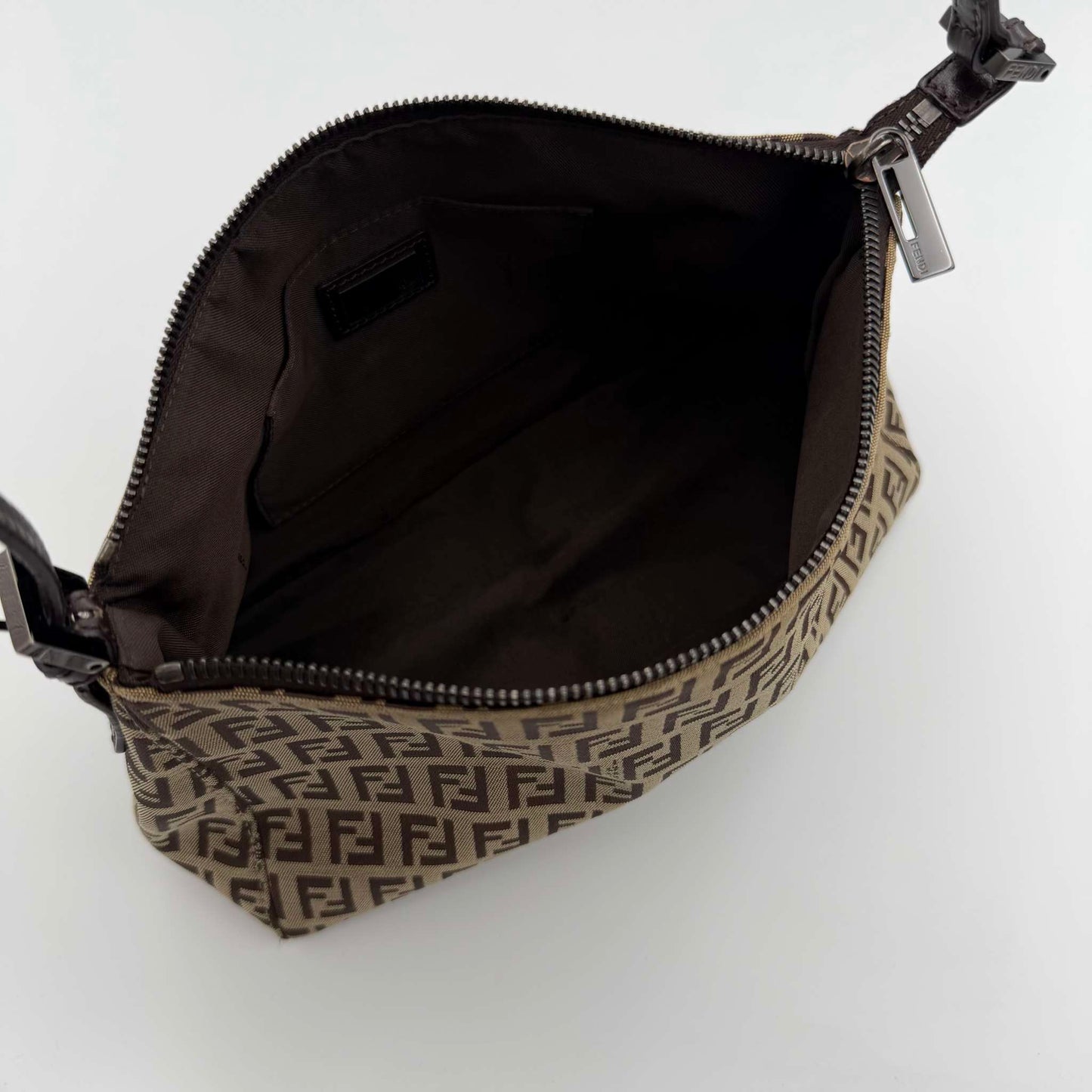 Fendi Zucchino Brown Shoulder Bag