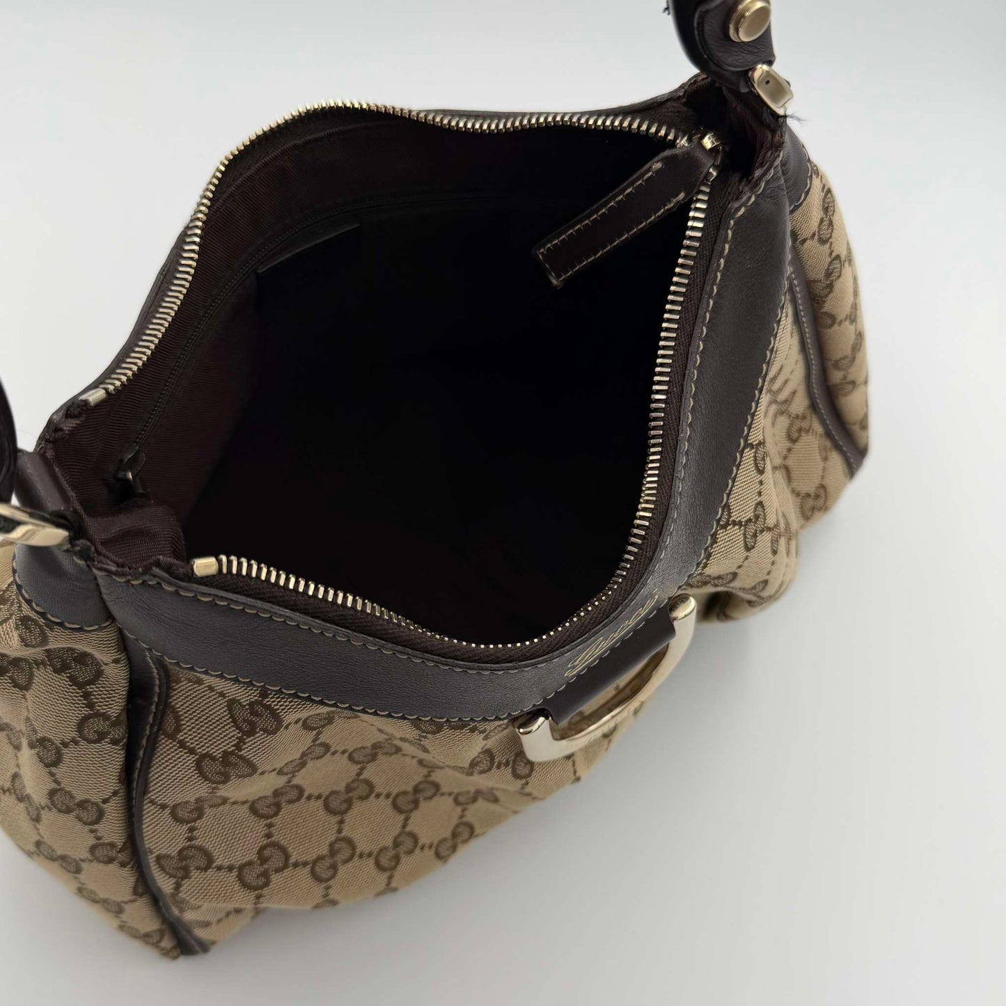 Gucci GG Canvas Abbey Brown Shoulder Bag
