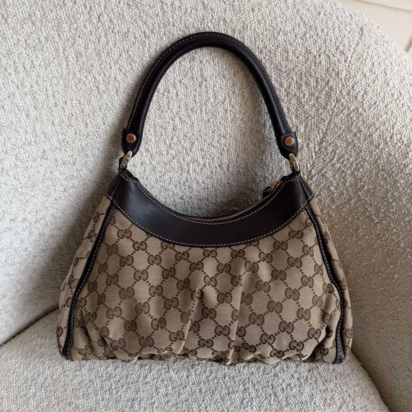Gucci GG Canvas Abbey Brown Shoulder Bag