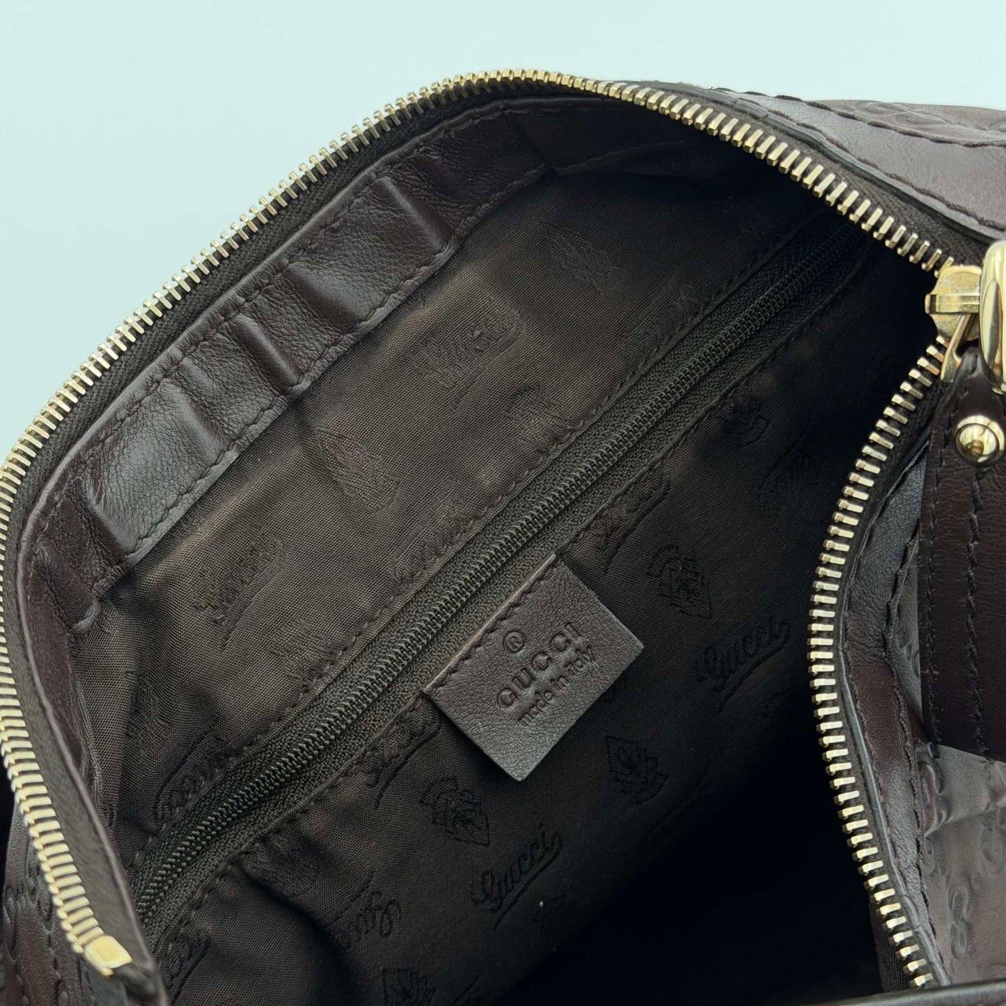 Gucci Guccissima Sukey Leather Brown Shoulder Bag