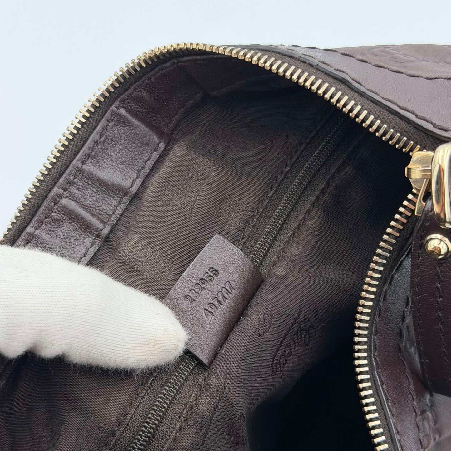 Gucci Guccissima Sukey Leather Brown Shoulder Bag