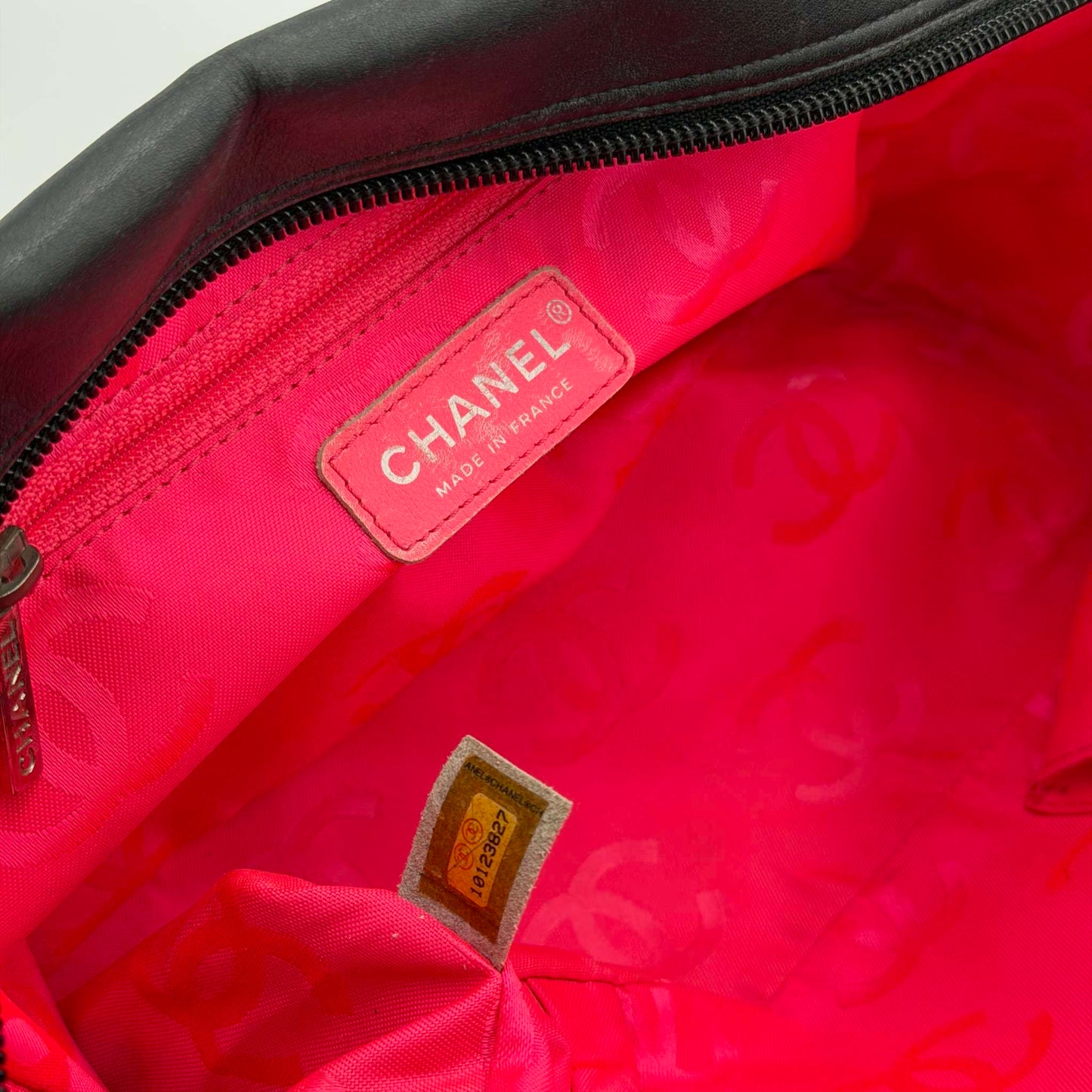 2005 Chanel Cambon Quilted Black Bowling Shoulder Bag