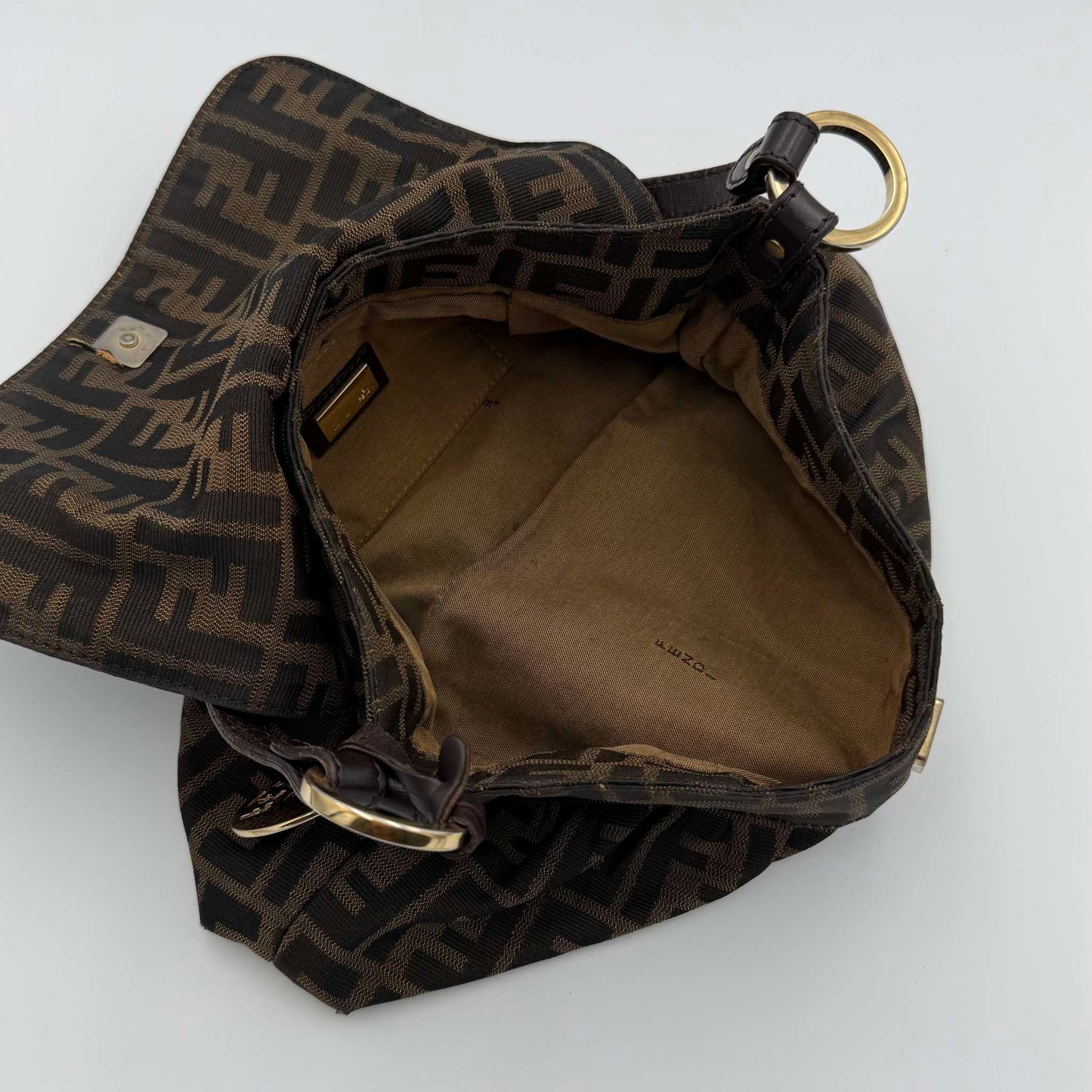 Fendi Zucca Chef Dark Brown Shoulder Bag