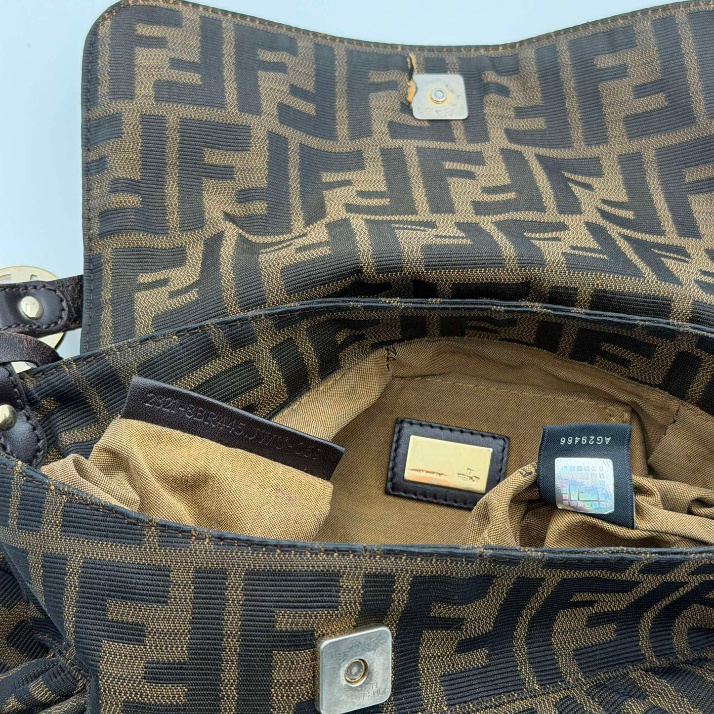 Fendi Zucca Chef Dark Brown Shoulder Bag