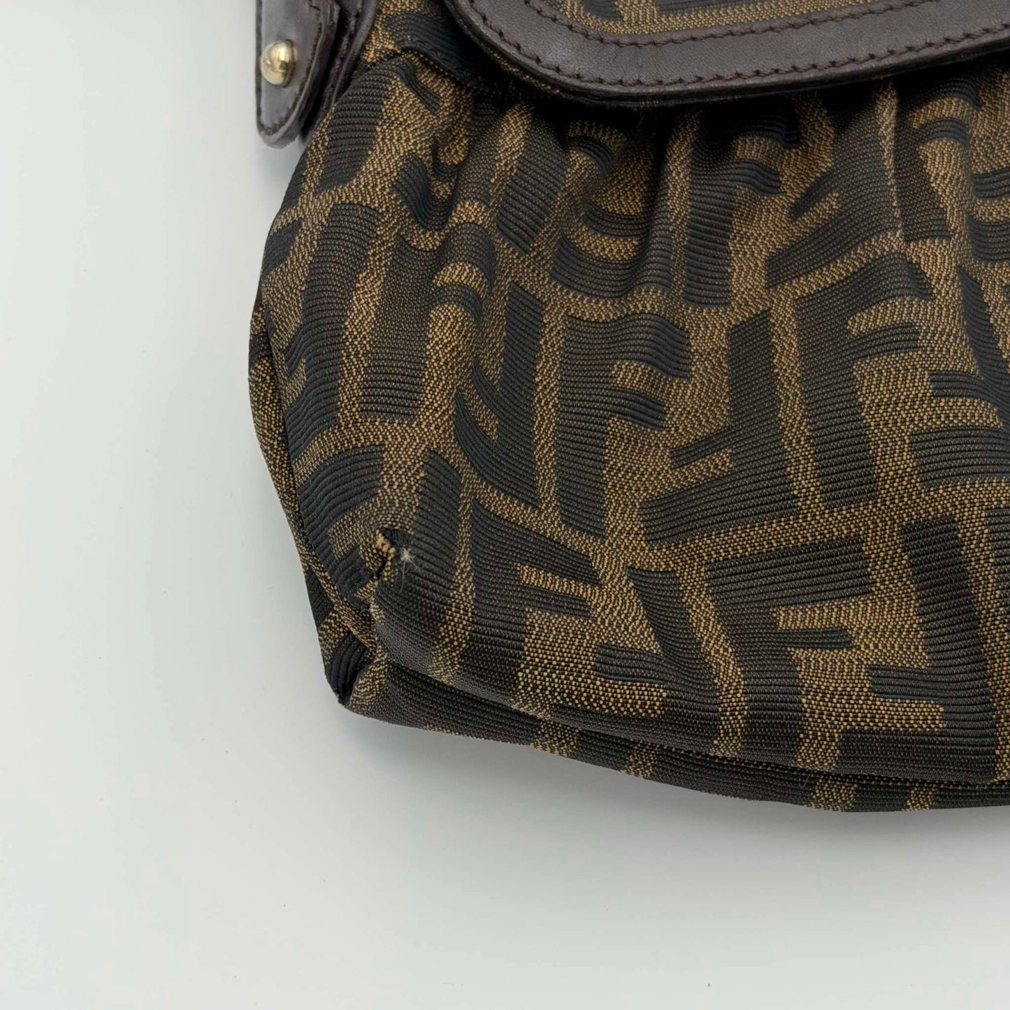 Fendi Zucca Chef Dark Brown Shoulder Bag