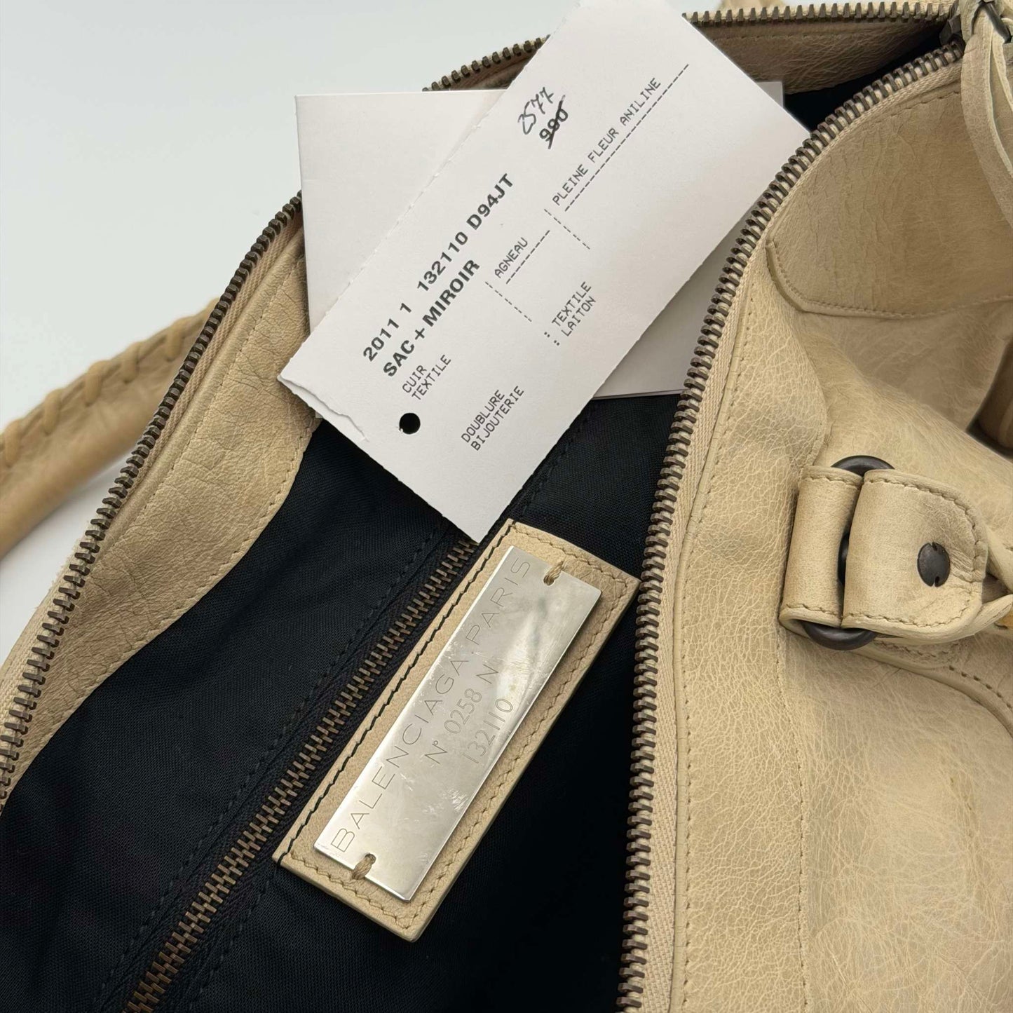 2011 Balenciaga Classic The Work Leather Beige Shoulder Bag
