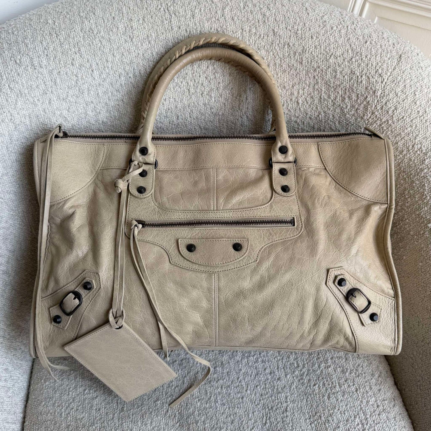 2011 Balenciaga Classic The Work Leather Beige Shoulder Bag