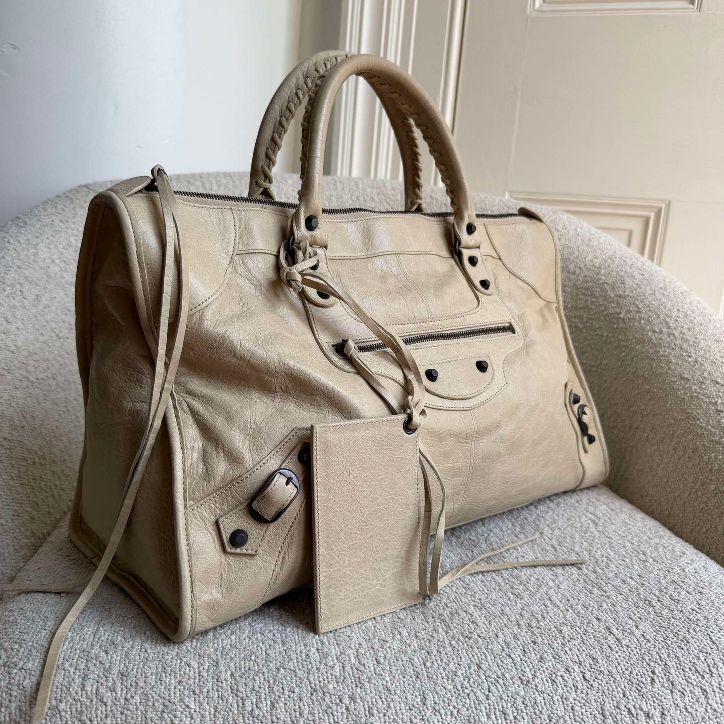 2011 Balenciaga Classic The Work Leather Beige Shoulder Bag