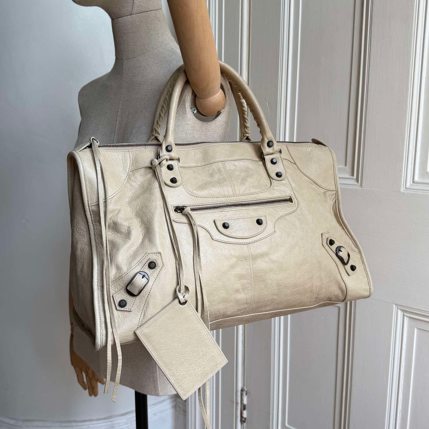 2011 Balenciaga Classic The Work Leather Beige Shoulder Bag