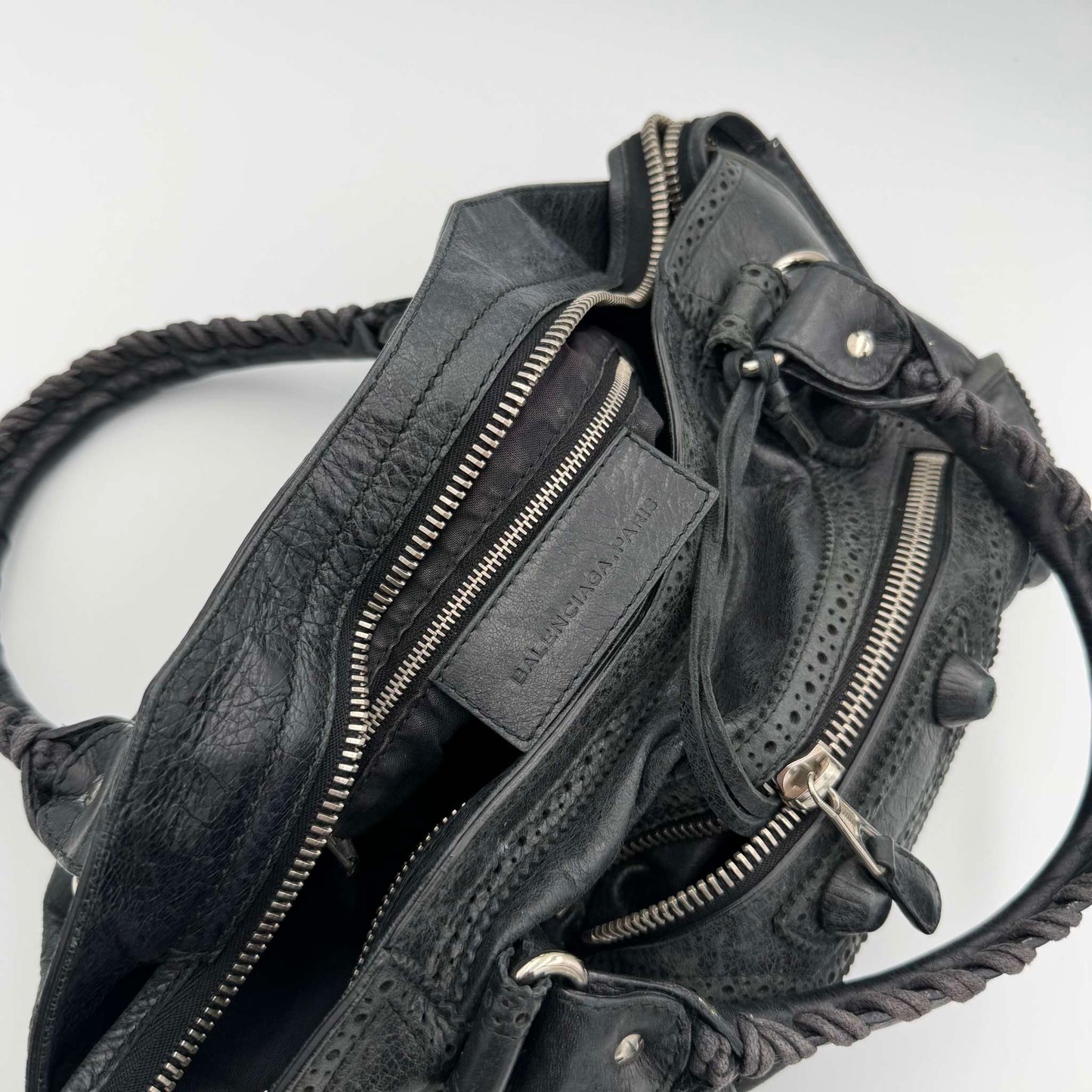 2010 Balenciaga The Giant City 21 Leather Black Bag