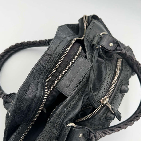 2010 Balenciaga The Giant City 21 Leather Black Bag