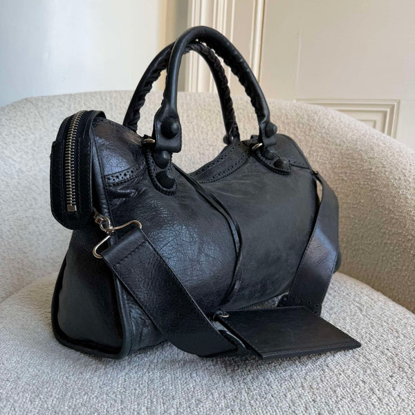 2010 Balenciaga The Giant City 21 Leather Black Bag