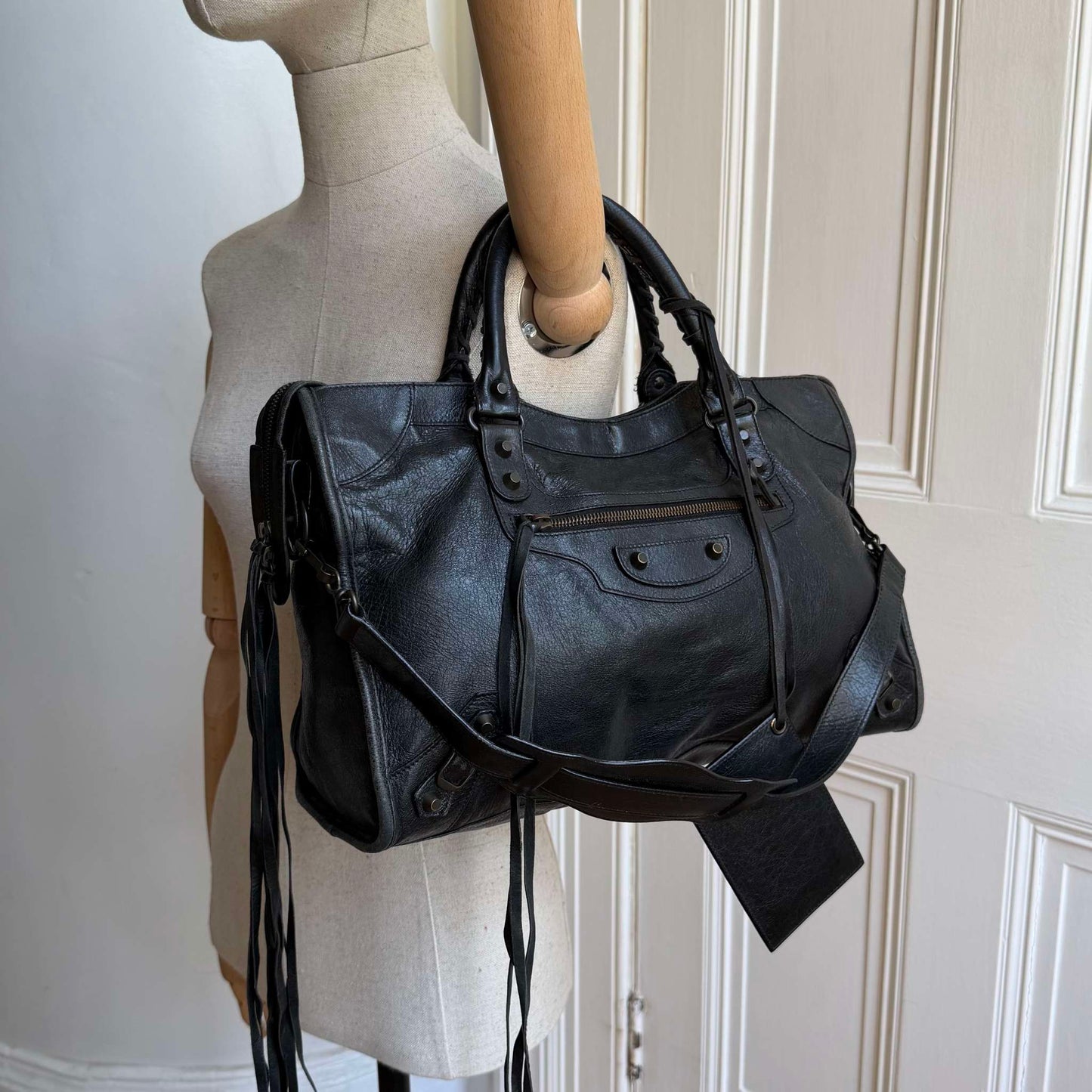 2009 Balenciaga The City Leather Black Bag