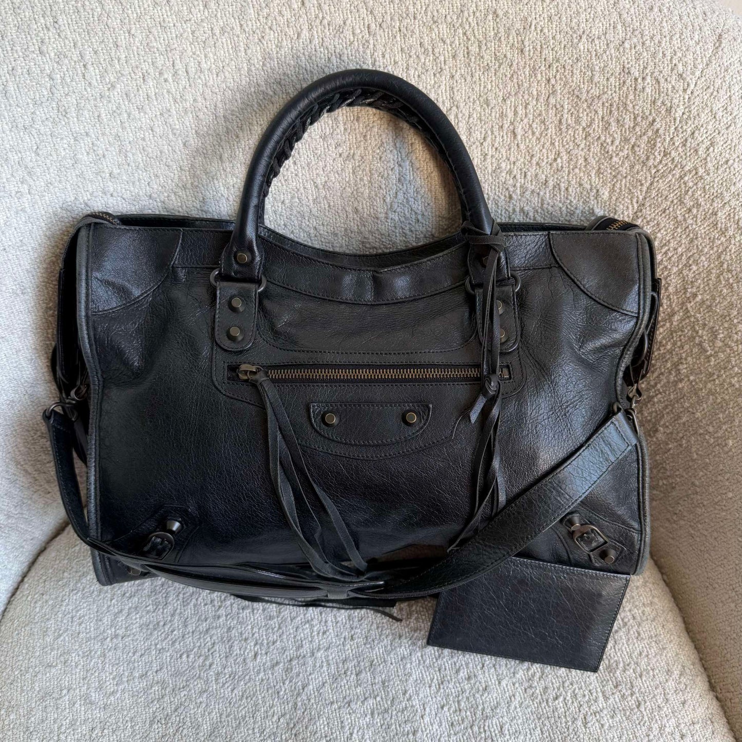 2009 Balenciaga The City Leather Black Bag