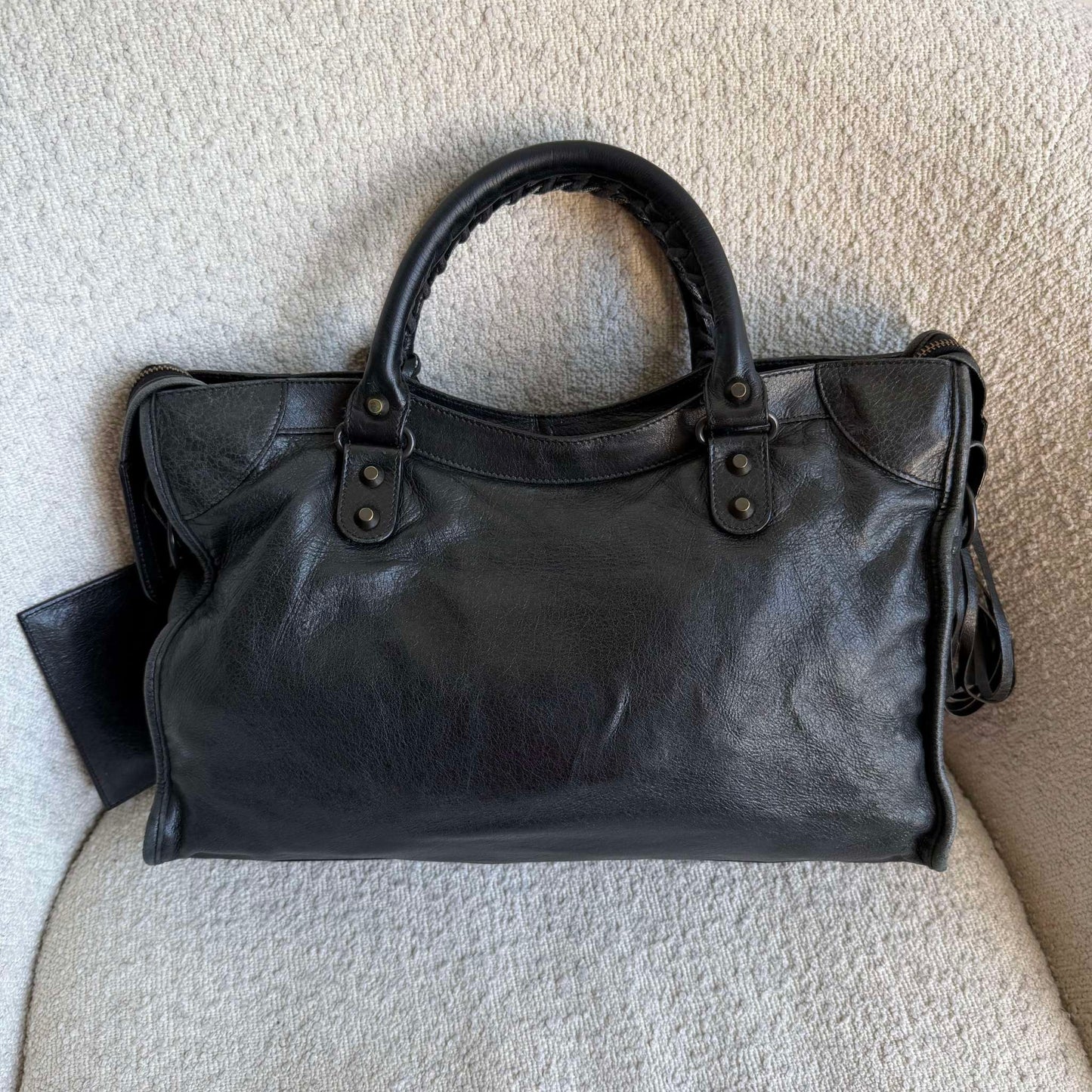 2009 Balenciaga The City Leather Black Bag