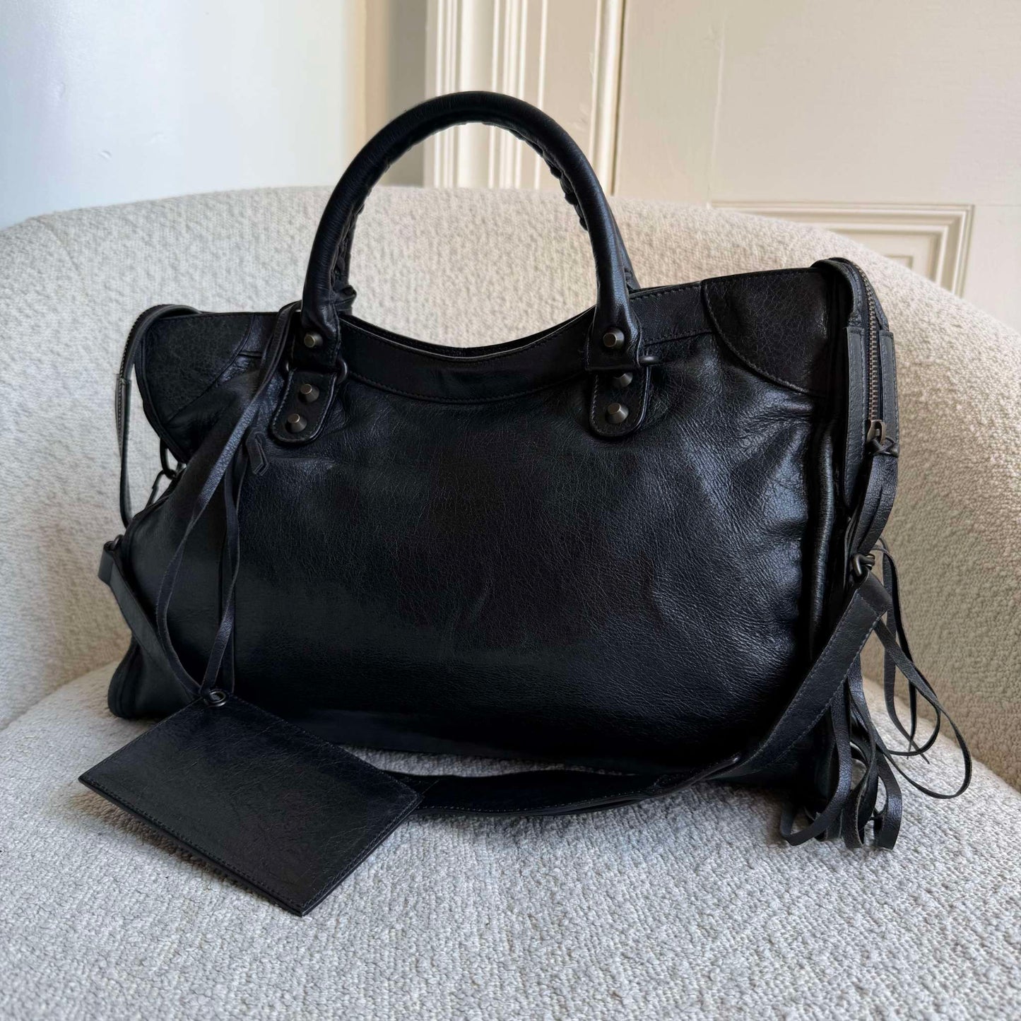 2009 Balenciaga The City Leather Black Bag