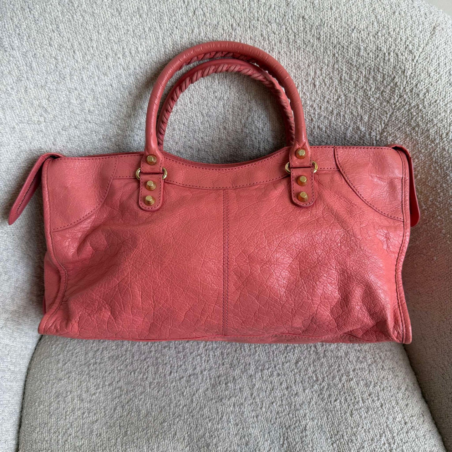 2014 Balenciaga The Part Time Leather Pink Shoulder Bag