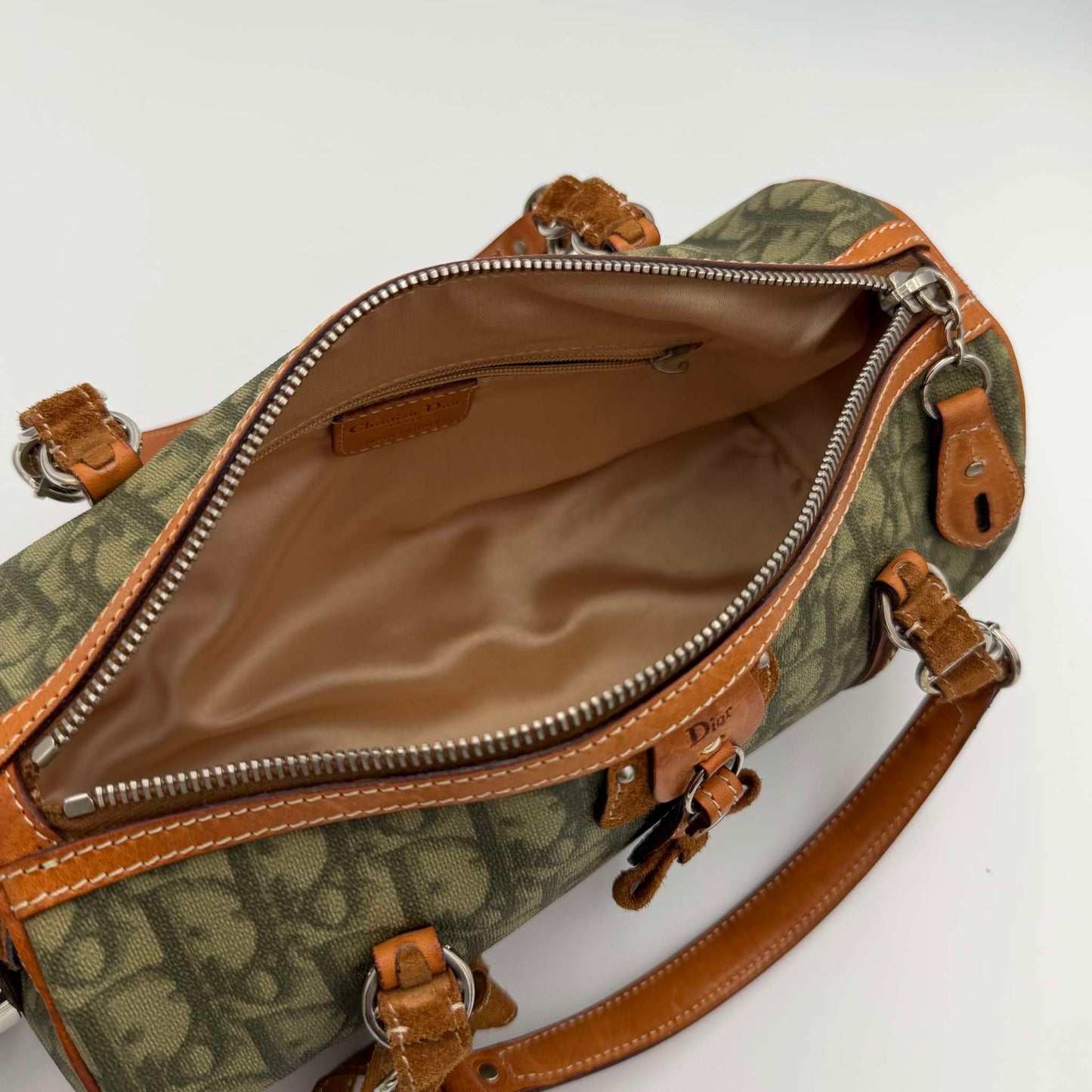 2000s Dior Romantique Heart Trotter Green Handbag