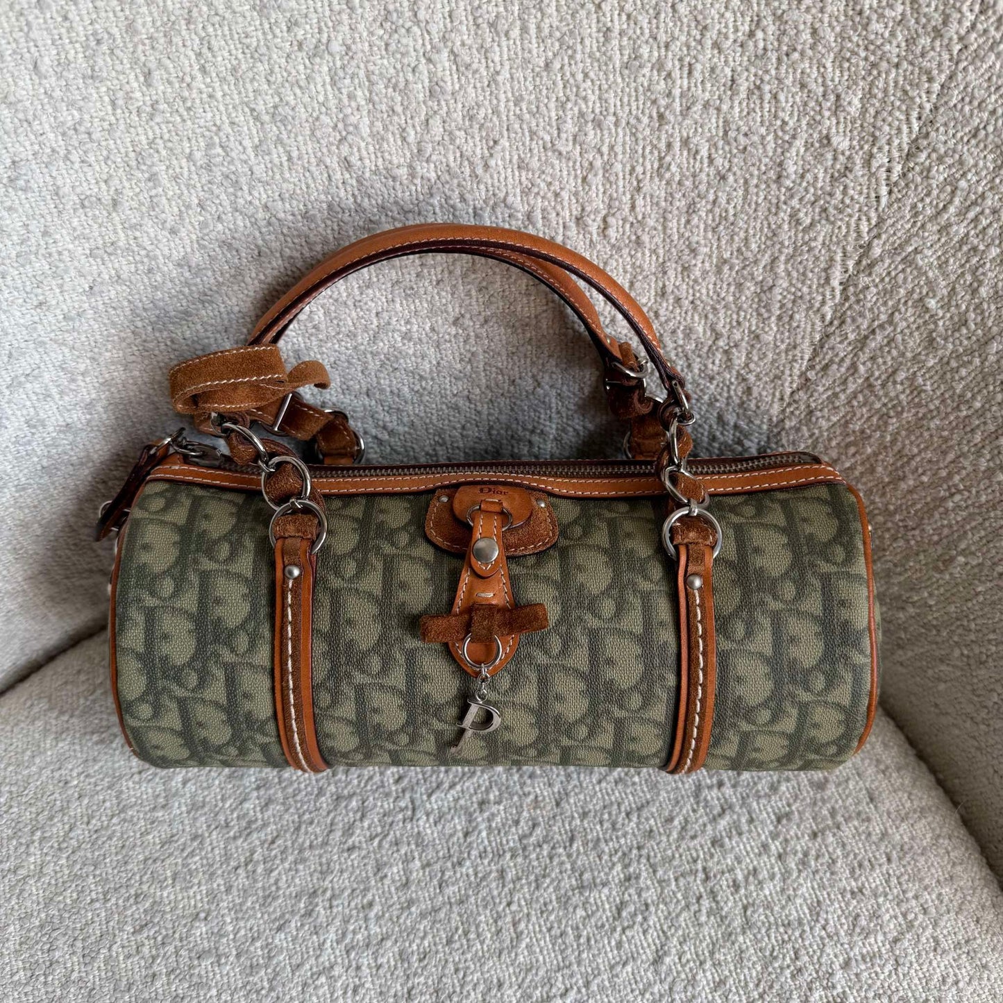 2000s Dior Romantique Heart Trotter Green Handbag