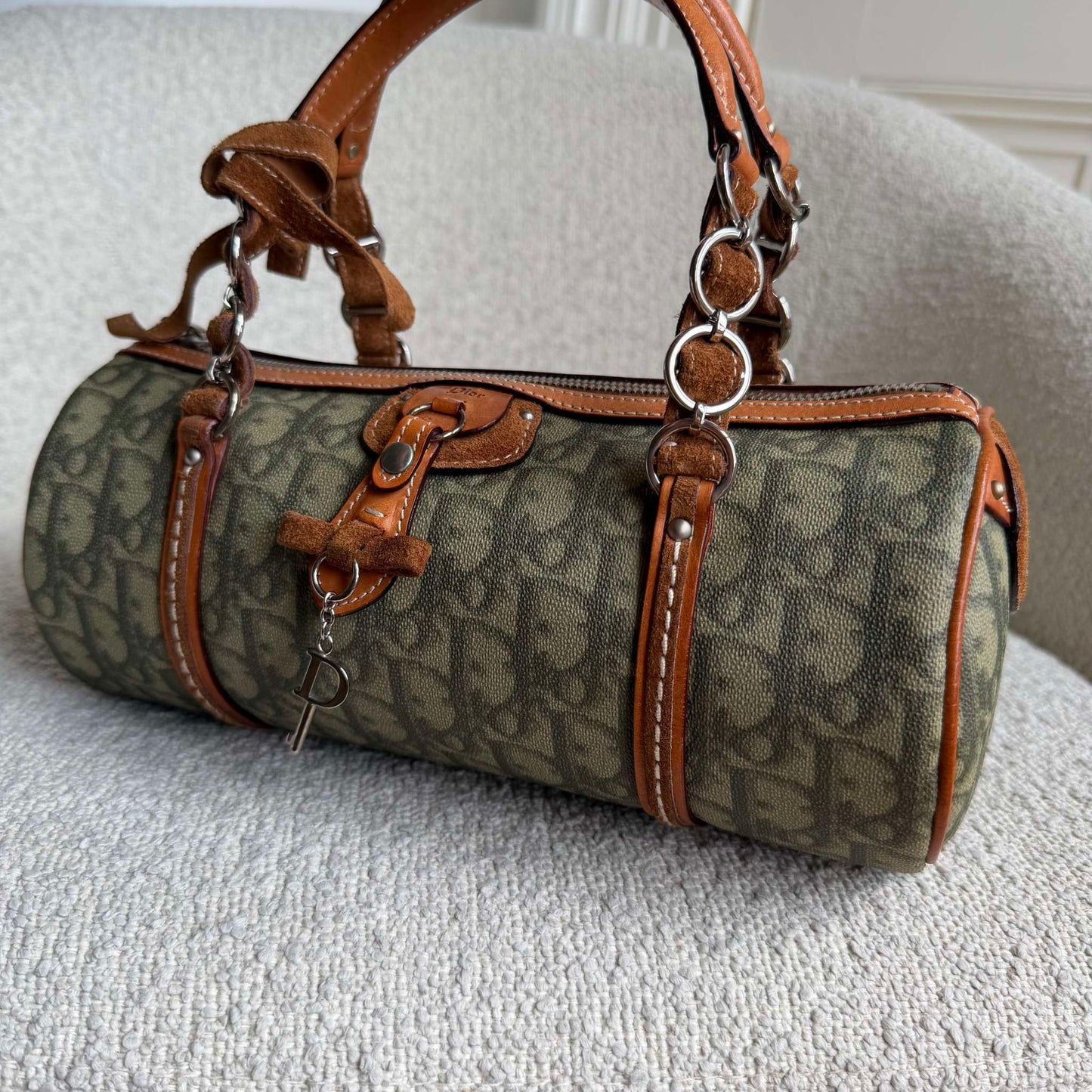 2000s Dior Romantique Heart Trotter Green Handbag
