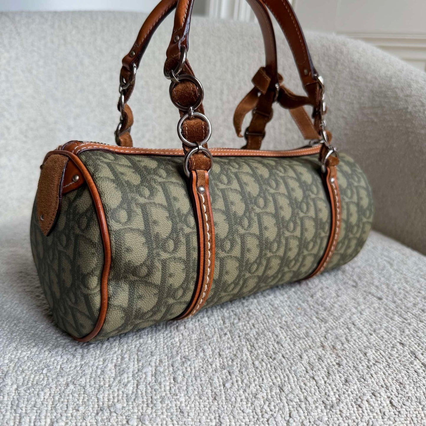 2000s Dior Romantique Heart Trotter Green Handbag