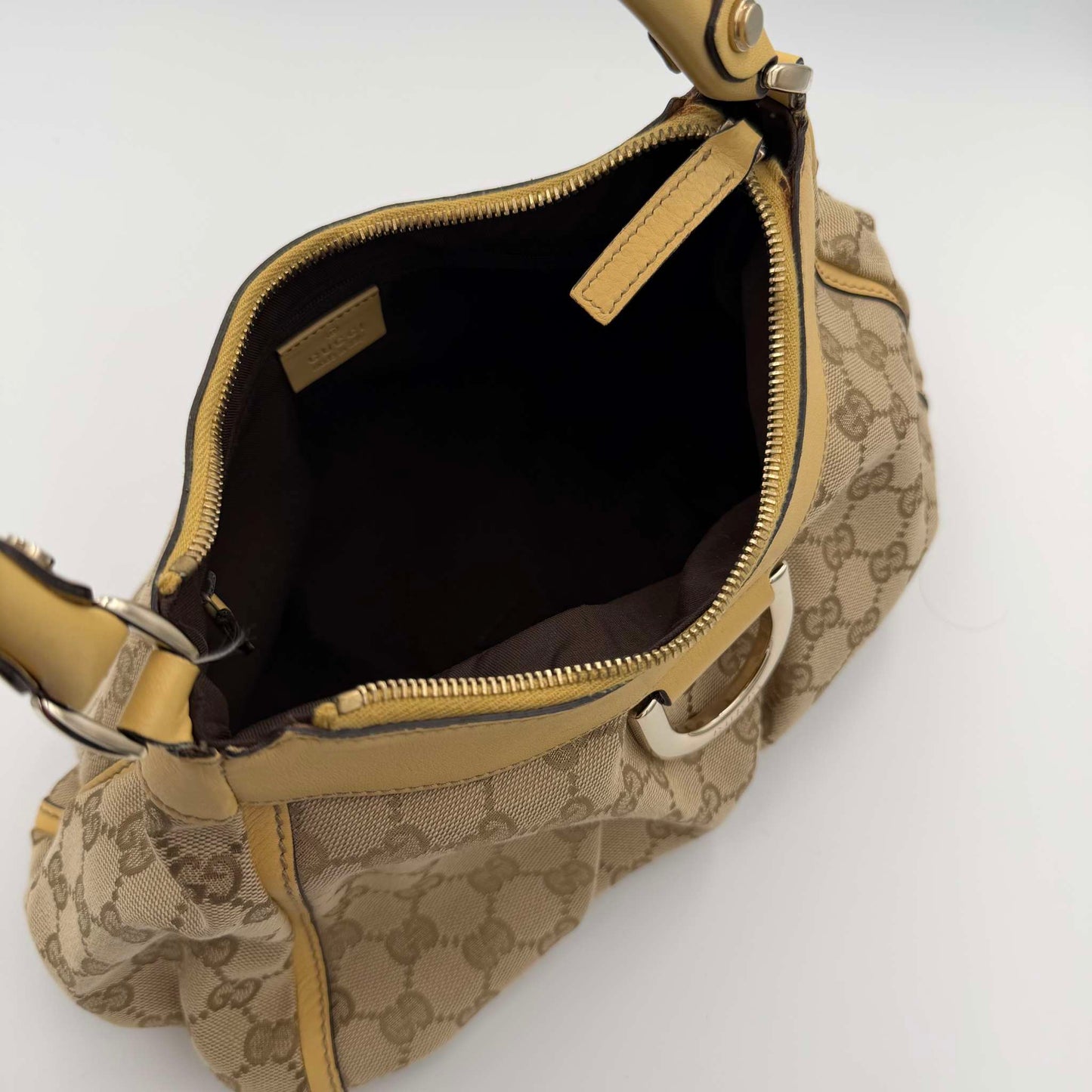 Gucci GG Canvas Abbey Butter Yellow Shoulder Bag