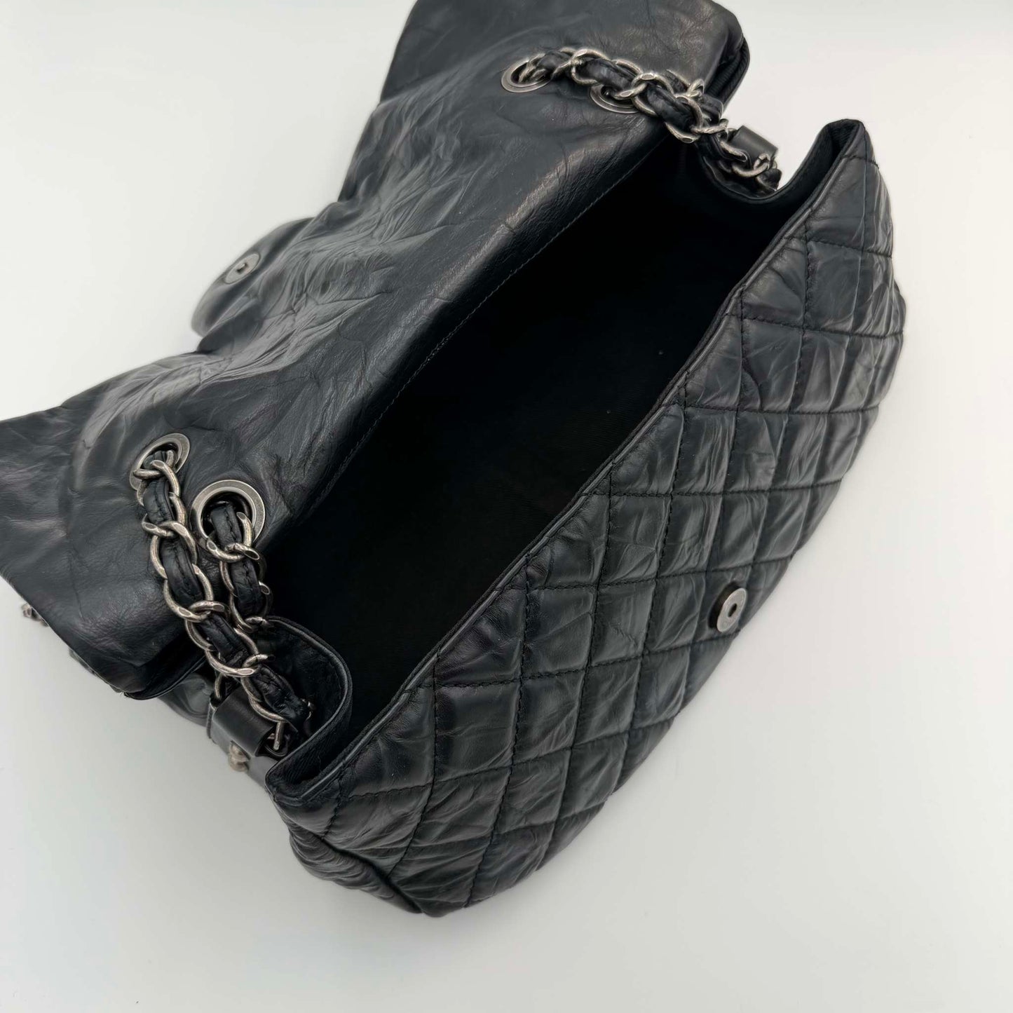 2010 Chanel CC Chain Black Jumbo Flap Shoulder Bag