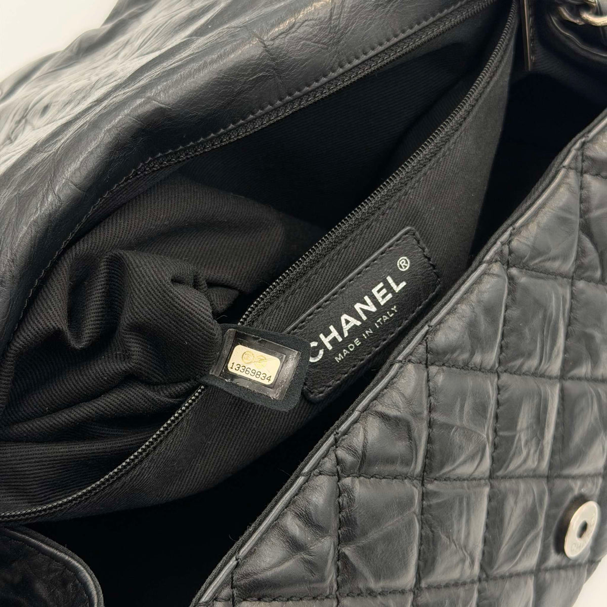2010 Chanel CC Chain Black Jumbo Flap Shoulder Bag