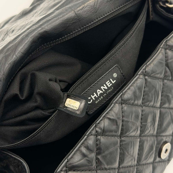 2010 Chanel CC Chain Black Jumbo Flap Shoulder Bag