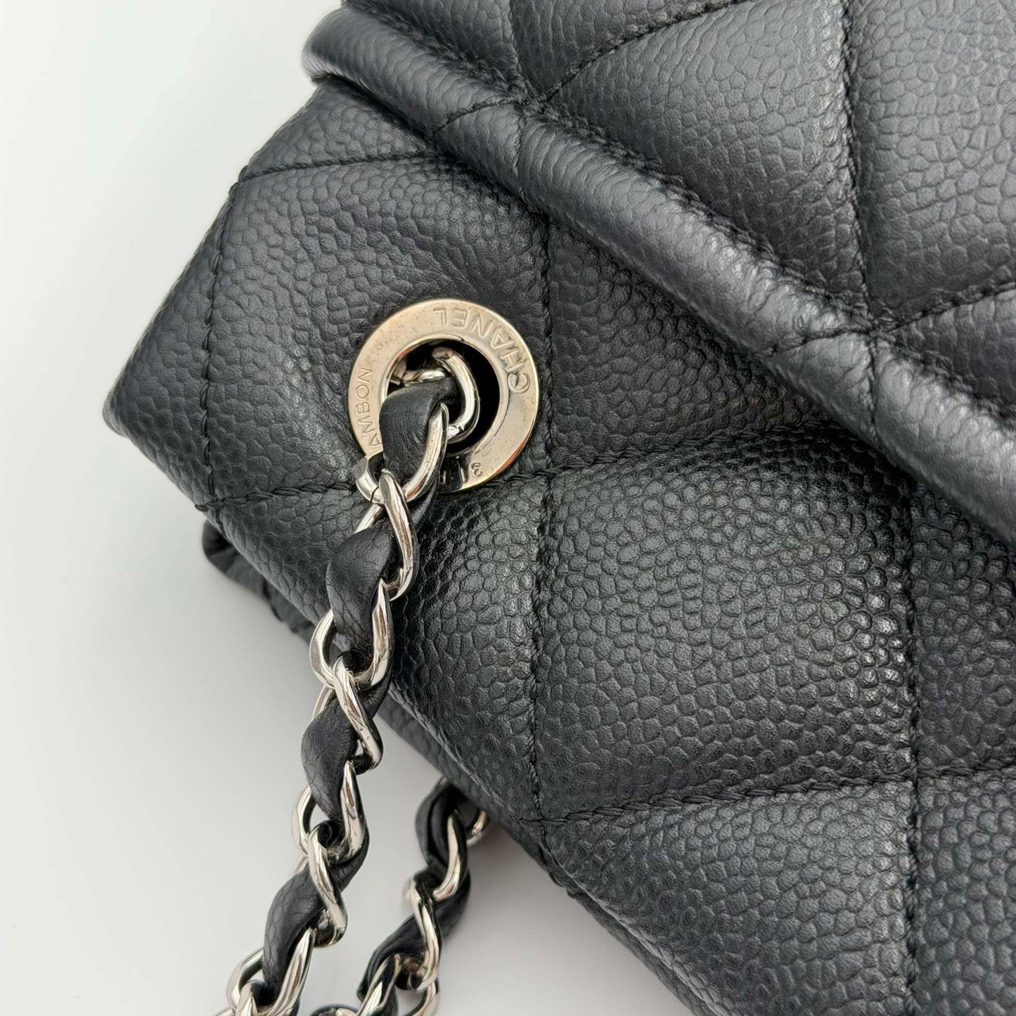 2012 Chanel CC Timeless Soft Shopper Caviar Black Tote Bag