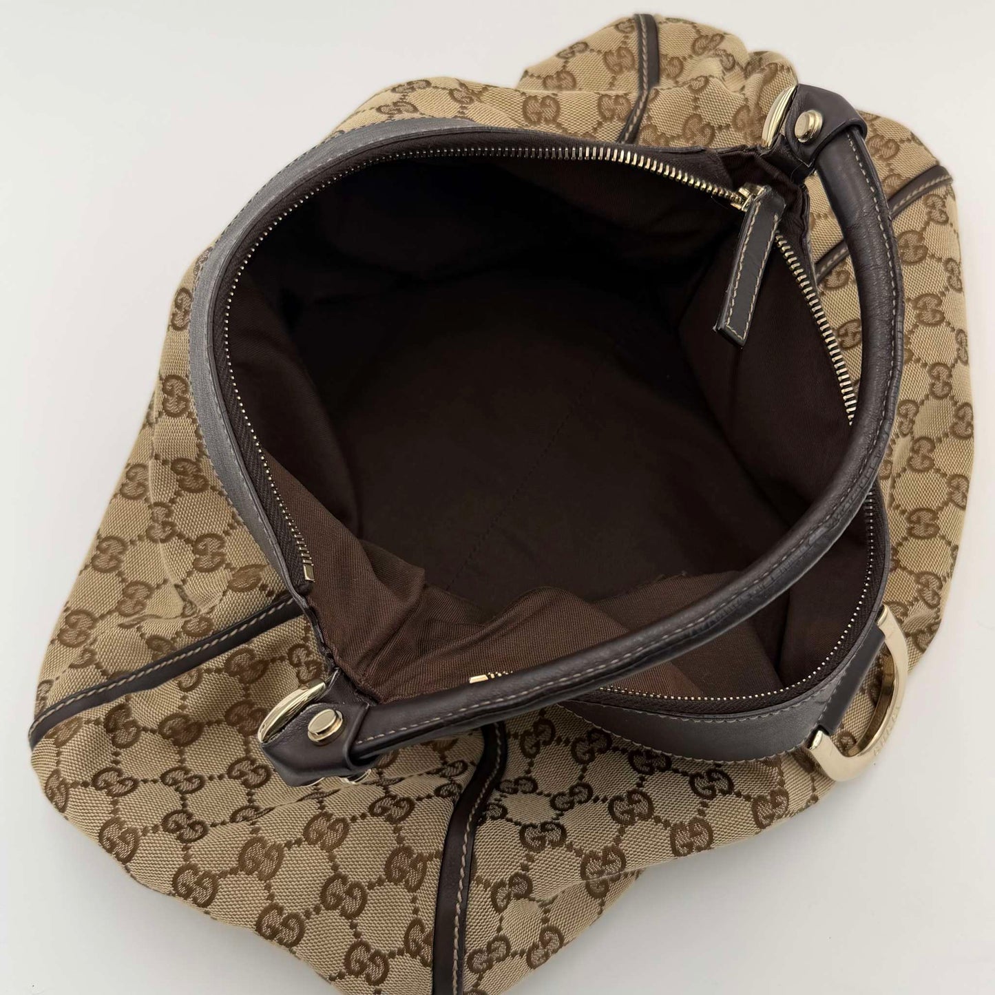 Gucci GG Canvas Abbey Brown Shoulder Bag