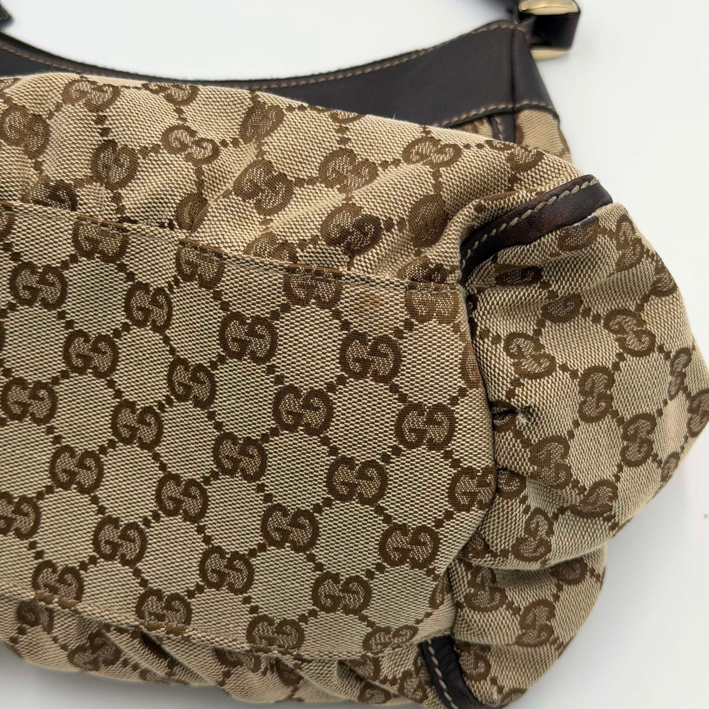 Gucci GG Canvas Abbey Brown Shoulder Bag
