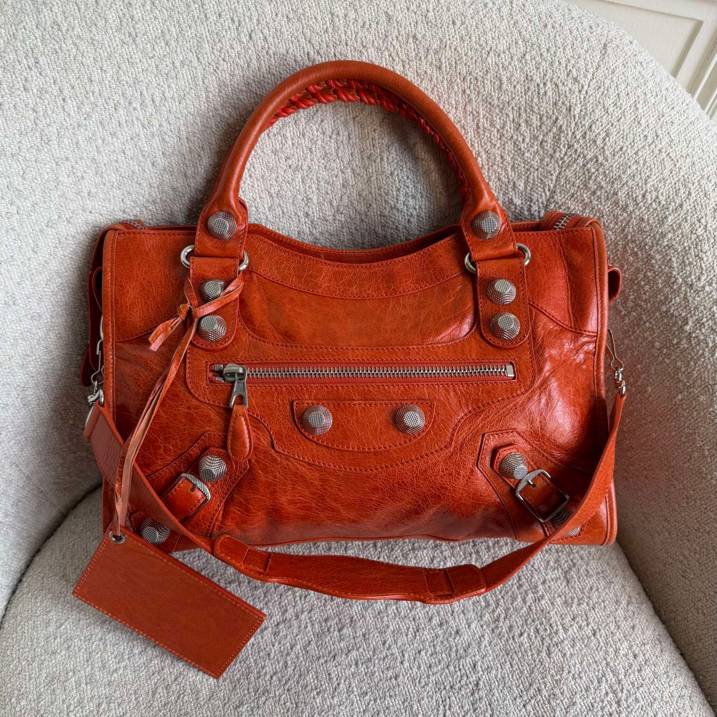 2011 Balenciaga The Giant City 21 Leather Orange Bag