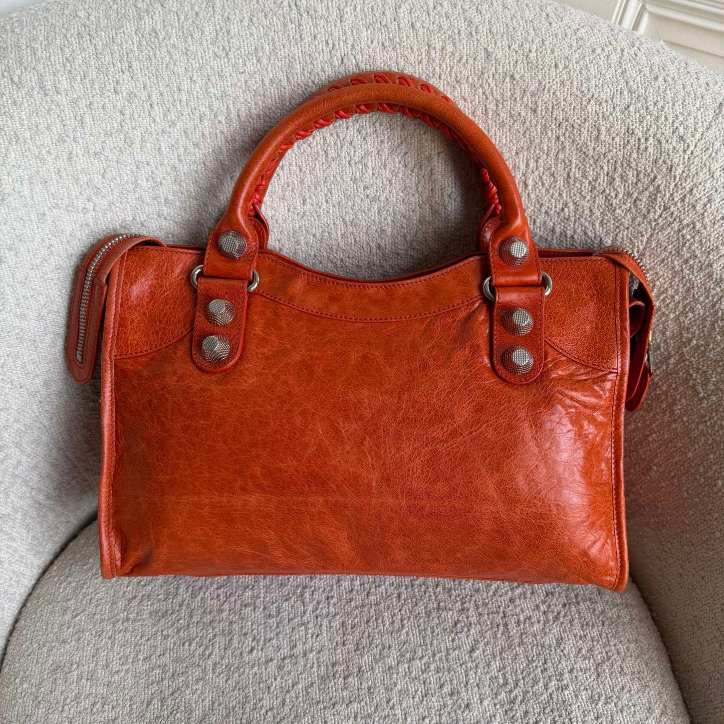 2011 Balenciaga The Giant City 21 Leather Orange Bag