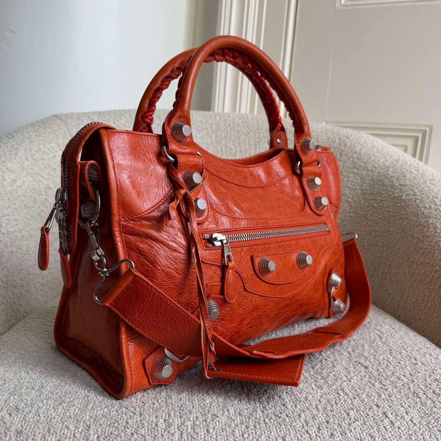 2011 Balenciaga The Giant City 21 Leather Orange Bag