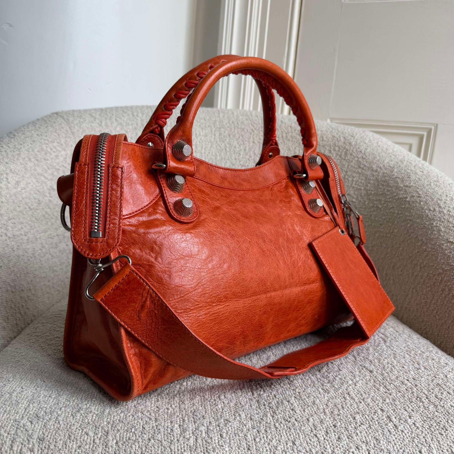 2011 Balenciaga The Giant City 21 Leather Orange Bag