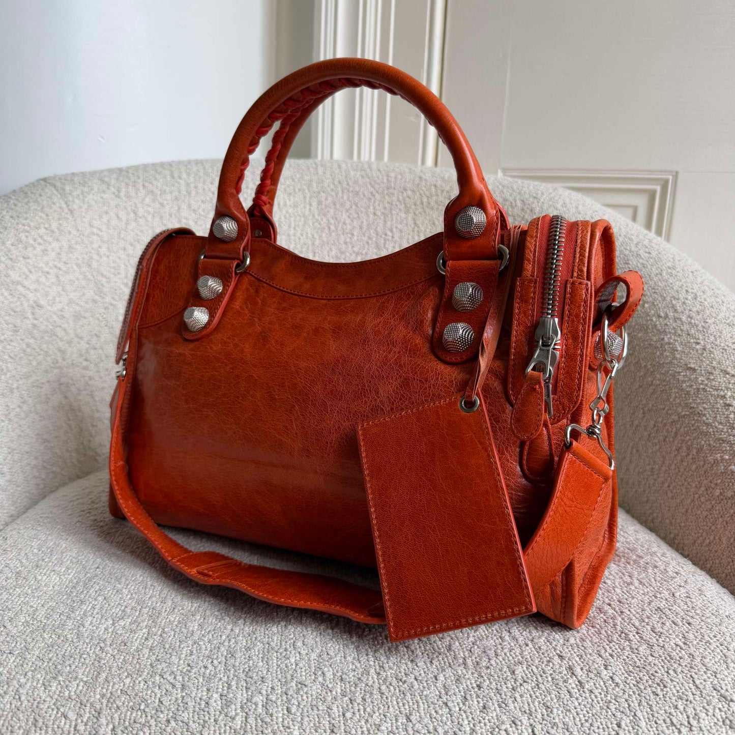 2011 Balenciaga The Giant City 21 Leather Orange Bag