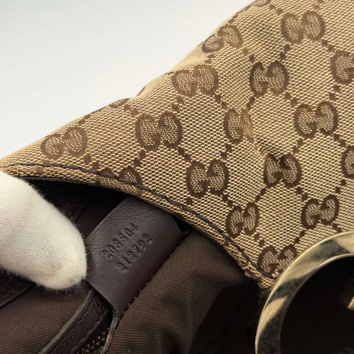 Gucci GG Canvas Charlotte Brown Shoulder Bag