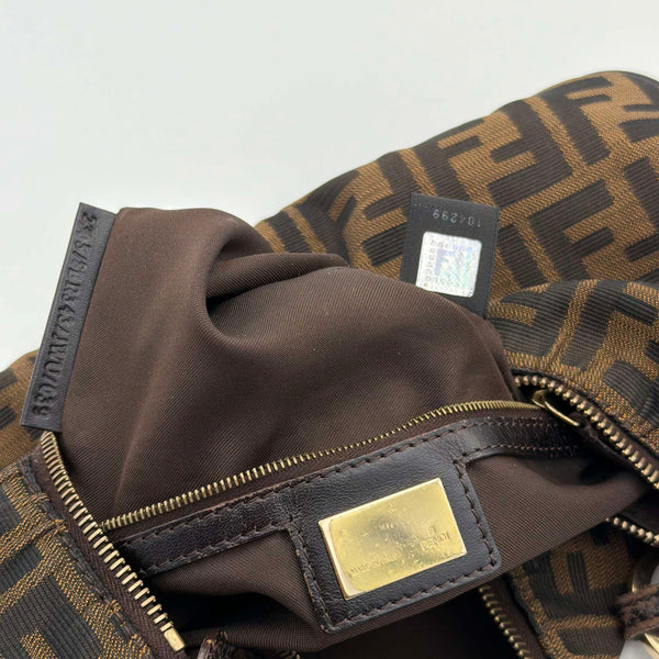 Fendi Zucca Chef Dark Brown Shoulder Bag