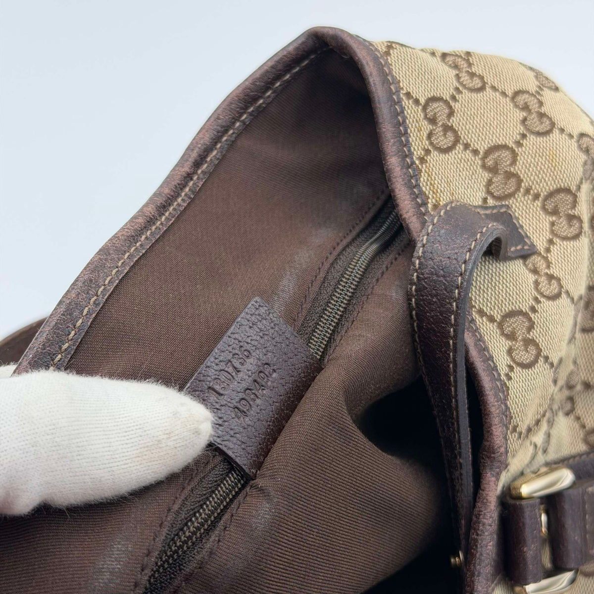 Gucci GG Canvas Abbey Brown Tote Bag