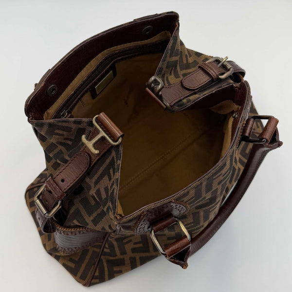 Fendi Zucca Canvas Du Jour Brown Handbag