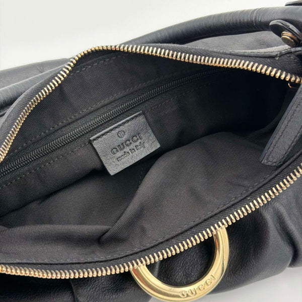 Gucci Abbey Leather Black Shoulder Bag