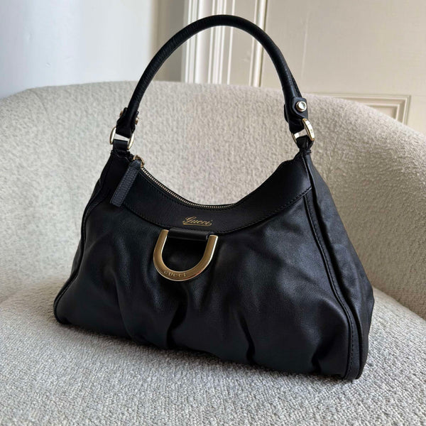 Gucci Abbey Leather Black Shoulder Bag