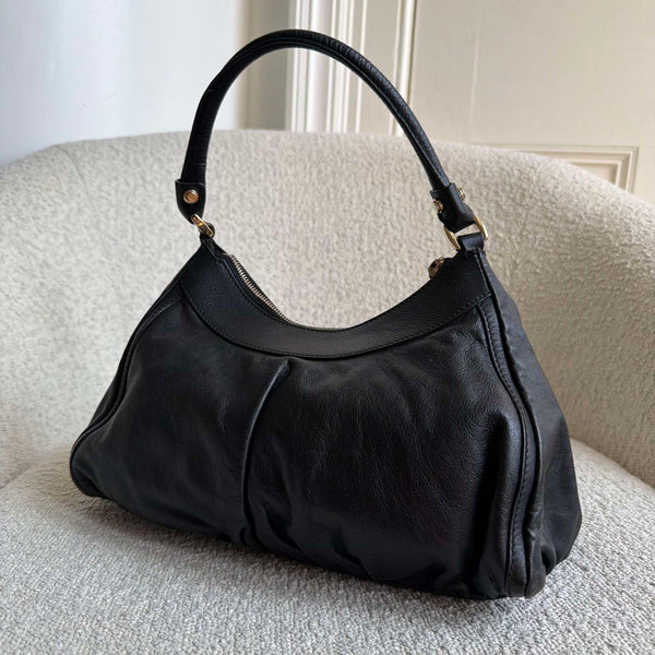 Gucci Abbey Leather Black Shoulder Bag