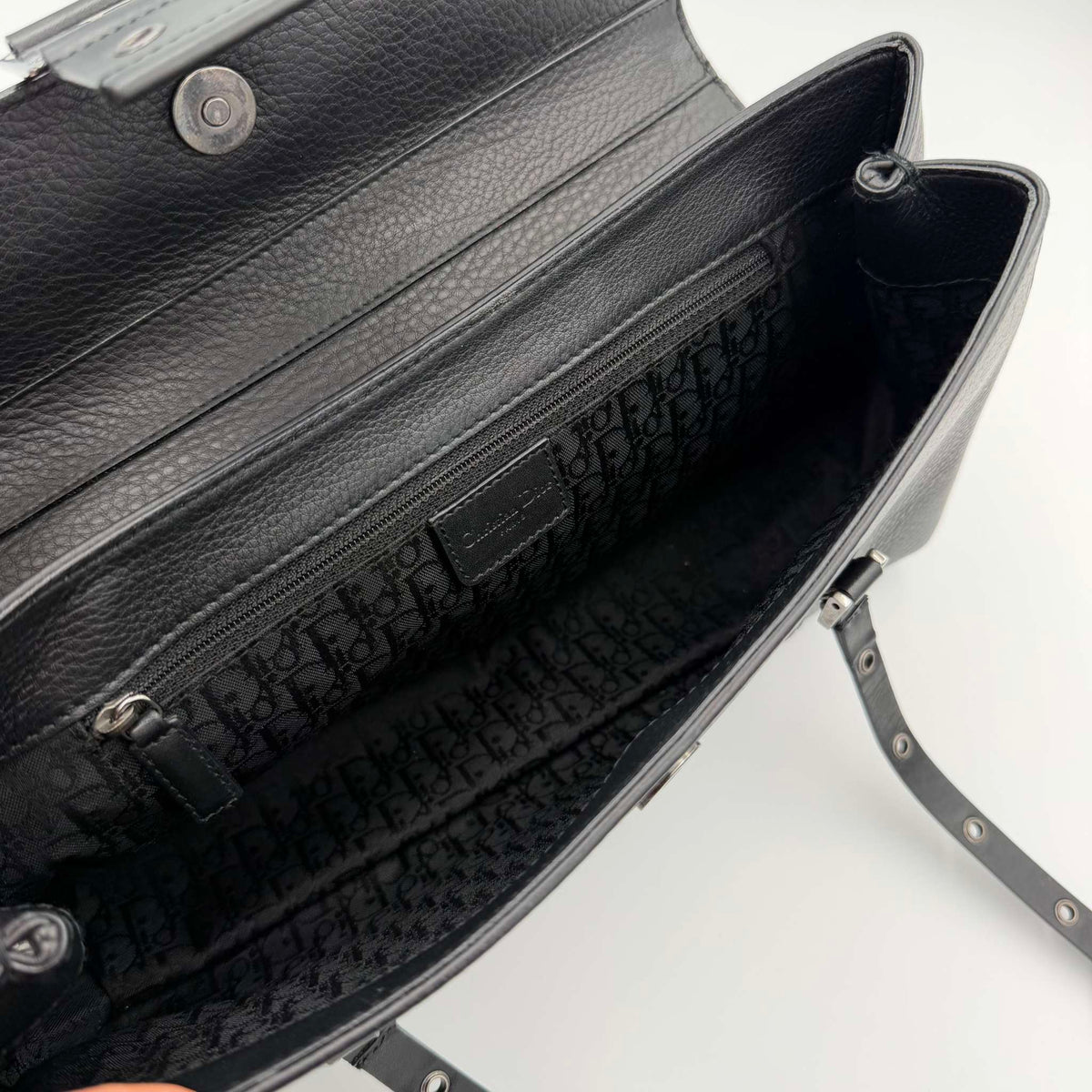 Dior Street Chic Black Leather Shoulder Bag